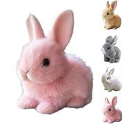 Generico Coniglio Realistico, Giocattolo Realistico A Forma Di Coniglio Per Bambini, Animali Di Peluche Realistici A Forma Di Coniglio, Perfetto Imitatore Del Tipo Di Coniglio (Rosa)