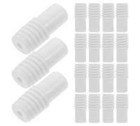 Generico Connettore Filettato per Manici di Scopa 19-22 Mm in Plastica Bianca, Adattatore per Asta di Prolunga, Set da 20 Pezzi per Utensili di Pulizia e Manici Estensibili