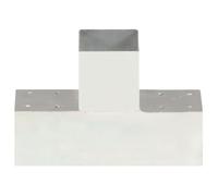 Generico Connettore per Pali a Forma di T in Metallo Zincato 91x91 mm,Argento,1.88kg,145471