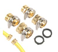 Generico Connettore per Tubo da Giardino in - Adattatore a sgancio rapido per Riparazione Tubo da 3/4 di Pollice | Collegamento a Prova di perdite e antitorsione | Resistente, Kit Completo di Com