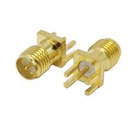 Generico CONNETTORE SMA MASCHIO 4 PIN A SALDARE per cavi 1.6mm antenna tv pcb sat