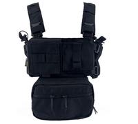 Generico Conquer Tactical Mini Chest RIG MPC Black 1205 Gilet TATTICO Softair Nero