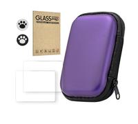 Generico Console di gioco Sacchetto di immagazzinaggio per R36S/R35S / RGB20S Pellicola protettiva R36S / R35S / RGB20S Macchina da gioco Custodia per il trasporto (2pcs+Purple)