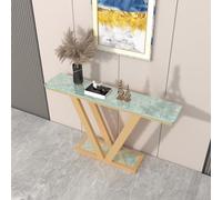 Generico Consolle Dorata per Ingresso e Soggiorno - Tavolo da Ingresso da 39,4 Pollici con Contenitore, tavolino Decorativo per organizzare e Dare Stile al corridoio - Design Moderno