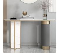 Generico Consolle Industriale Dorata, tavolino Piccolo per Soggiorno, Ingresso, corridoio e Camera da Letto, Tavolo Moderno per Ingresso - 120x85 cm (47,2x33,5 Pollici)