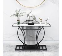 Generico Consolle scandinava per Ingresso, tavolino Stretto per Divano, tavolino Dietro Il Divano per Ingresso, Soggiorno, corridoio (Nero, 100 cm)