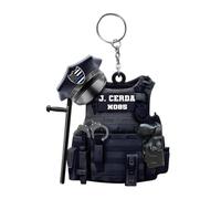 Generico Constable Tokan - Security Guard Trinket, Uniform Hero Lanyard, First Responder Keepsake Hanger | Automotive Interior Hanging Ornament Vehicle Dashboard Display Clip Brass Collectible