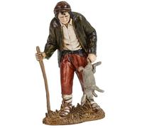 Generico Contadino con Lepre 12 cm Landi Moranduzzo