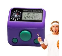 Genérico Contatore di con le Dita - Orologio Elettronica Portatile - Contatore - per la Aula Allenamento Esercizio Golf Maglia Uncinetto Preghiera Nuoto Baseball e Pallacanestro
