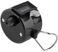 Generico Contatore di punteggio Portatile in plastica + Metallo Portatile a 4 cifre Contatore Manuale del Numero di clicker Golf - NeroMolto Bello e Pratico.