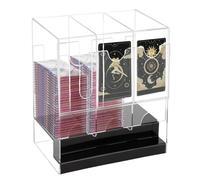 Generico Contenitore per Booster Box, Organizzatore da Scrivania con 3 Scomparti Espositore per Carte, Portacarte Per Ufficio Trading Gaming Sport Casa Camera