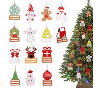 Generico Contenitore per Denaro Natalizio | 14 Pezzi di Pendenti in Legno Fatto a Mano - Portasoldi Per Natale - Per Bambini Ragazze Donne Uomini Amici Famiglia Casa Soggiorno Camera Da