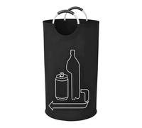 Generico Contenitore Per La Raccolta Di Bottiglie - Contenitore Per La Raccolta Pieghevole Extra Large Da 115 Litri, Manici Rinforzati, Stile Bucato, Di Conservazione Delle Bottiglie Con Re