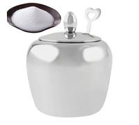 Generico Contenitore Per Zucchero - Zuccheriera con Coperchio e Cucchiaio - Barattale in Acciaio Inossidabile da 250ml Ermetico, Cucina per Sale Spezie Caffè