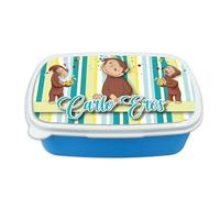 Generico Contenitore Porta Pranzo merenda Bimbi Personalizzabile con NOME SCIMMIETTA Adatto per Il Tuo Bimbo Quando va a Scuola elementare, infanzia, media