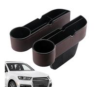 Generico Contenitore portaoggetti dile - Pelle 27,5x7,6x18,5 cm | Confezione da 2 spazi per riporre i sedili anteriori 'auto con organizer per console, organizer per auto tra i sedili, inserti