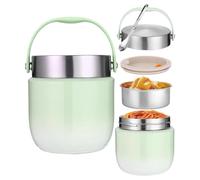 Genérico Contenitore termico da 1200 ml per zuppe e creme, contenitore impermeabile e termico per cibo, sport, escursionismo, spiaggia, campeggio, barbecue e picnic
