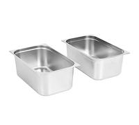 Generico Contenitori Gastronorm 2 pz GN 1/1 200 mm in Acciaio Inox,Cucina e Pranzo,Accessori Strumenti Cucina,Accessori per scaldavivande a Vapore,Vaschette per scaldavivande a vapore-50883