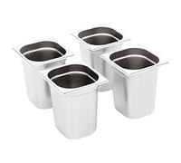 Generico Contenitori Gastronorm 8 pz GN 1/6 200 mm in Acciaio Inox,Cucina e Pranzo,Accessori Strumenti Cucina,Accessori per scaldavivande a Vapore,Vaschette per scaldavivande a vapore-50909