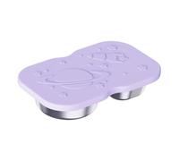 Generico Contenitori per snack Vassoio Portatile Per Salse Con 2 Scomparti | Lunch Box con Coperchio in Silicone a Tenuta per Controllo Porzioni, Insalata, Frutta, Salse, Scuola, Asilo, Viaggio