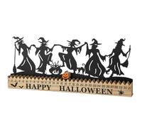 Generico Conto alla rovescia della Strega di Halloween | Cartello da Tavolo da 20 cm | Centrotavola in Legno e Metallo | Decorazione Elegante e Resistente, Ideale per casa, Ufficio, Eventi