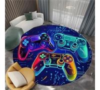 Generico Controller da gioco Graffiti Neon Esport Modello La Zona Tappeto Camera Bagno Cucina Zerbino Macchina Lavabile Antiscivolo Tappeti, 160cm