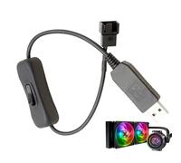 Generico Controller Ventola USB - Convertitore PWM USB A 3/4 Pin Da 32 Cm, Regolatore Della Velocità Del Della Ventola | Per PC Computer Desktop Di Raffreddamento Di Dispositivi Elettronici