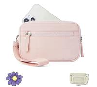 Generico Convely-Convely Wristlet Wallet Fits Phone, Nylon Wristlet Wallet, Waterproof & Hands-Free (Light Pink)