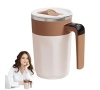 Generico Convenient Travel Mugs - Portable Automatic Stirring Mug, 400ml Stirring Mug for Hot Chocolate, Stainless Steel Coffee Mixing Mugs, Milk Travels Cup, Coffee Travel Cups for Daily Beverage
