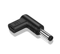 Generico Convertitore CC di tipo C - Adattatore di ricarica con cilindrica multidimensione collegamento di alimentazione a 90 gradi | 5.5x2.5mm5.2x2.1mm4.8x1.7mm4.0x1.7mm3.5x1.35mm3.0x1.1mmAliment