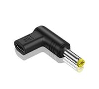 Generico Convertitore CC di tipo C - Adattatore di ricarica con cilindrica multidimensione collegamento di alimentazione a 90 gradi | 5.5x2.5mm5.2x2.1mm4.8x1.7mm4.0x1.7mm3.5x1.35mm3.0x1.1mmAliment