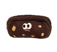 Generico Cookie Pencil Bag, Cute Plush Pouch, Large Capacity School Case, Soft Zipper Organizer, Adorable Stationery Holder, For Pens, Markers, Notebooks, Kids and Teen Supplies, 8.27x5.12in