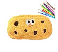 Generico Cookie Pencil Bag - Cute Soft Cookie Pencil Pouch | Large Capacity School Pen Bag | Plush Wallet Stationery Box, For Pens Pencils Markers Small Notebooks, Students Kids (21x13cm)