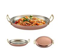 Generico Cooking Pan, Stainless Steel Skillet, Uncoated Kitchen Saucepot, Sturdy Double Handle Design, Heavy-Duty Cookware for Chef, Outdoor Camping, Lobster Meals, Festive, Home Dining