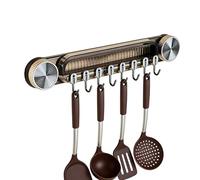 Generico Cooking Utensil Organizer No Drill Acrylic Suction Cup Wall Mount Rack with 8 Hooks Kitchen Spatula Organizer for Spa Closet Entryway Locker Room House Cottage Cabin Home Nursery Yard