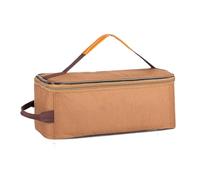 Generico Cooking Utensil Storage Case, Camping Cookware Organizer, Portable Waterproof Oxford Cloth Kitchenware Tool Holder with Zipper for BBQ Hiking RV Picnic Park, 12.2x5.12x4.72 Inches