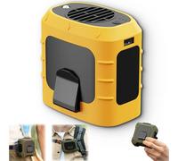 Generico Cool-Belt Pro - Wearable Waist Fan & Power Bank with Desktop Stand, 3 Speeds, Portable Cooling, Wearable, for Outdoor, Camping, Traveling, Work (Yellow)