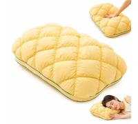 Generico Cooling Marshmallow Pillows for Adults, Cooling Marshmallow Puff Pillow, Cold Marshmallow Pillow ，Yellow：High