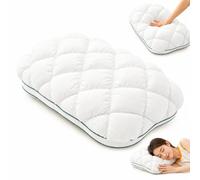 Generico Cooling Marshmallow Pillows for Adults, Cooling Marshmallow Puff Pillow, Cold Marshmallow Pillow ，White：Low