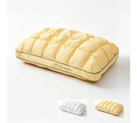 Generico Cooling Marshmallow-Soft Pillow for Adults, Quilted Cool-Touch Bed Pillow, Soft Cloud-Like Fluffy for Sleeping, Bedroom, Side and Back Sleepers (1PCS,Yellow)