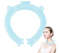 Generico Cooling Neck Ring, Reusable Neckband Cooler, 6.3x4.53x0.98 Inches Compact Tpu Ice Wrap, Cooling Collar for Outdoor Running Gym Camping Fishing School Use, White, Blue