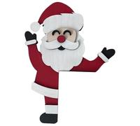 Generico Coperchio della Porta di Natale - Cover di Babbo Natale Coperchio All'aperto | Arreddo Muro di Topper in Metallo retrò | Pesti Porte Dipinte A Mano Topper Decorazioni Natalizie per La Festa