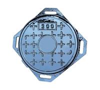 Generico Coperchio di ispezione Rotondo in ghisa per impieghi gravosi e Telaio, Coperchio di Scarico Antiscivolo 30x30 cm, Resistente Copertura per Fossa settica per Uso Esterno, Soluzione affidabile