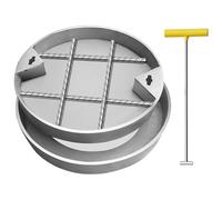 Generico Coperchio di Ricambio per Fossa settica in Cemento Resistente da 26" - Coperchio Circolare per pozzetto fognario, Design Incorporato con Ganci, Adatto per vasche da 14 a 40 Pollici, Ideale p