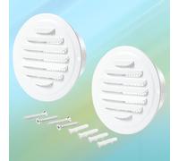 Generico Coperchio di Ventilazione Griglia Tonda da Incasso 75mm-200mm Griglia di Protezione dalle Intemperie，Estrattore Esterno Uscita Aria A Parete, per Magazzino Condizionatori(160mm/6.3in 2pack)