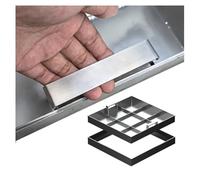 Generico Coperchio e Telaio per tombino Quadrato in Acciaio Inossidabile 304, Accesso allo Scarico fognario Facile da Sollevare per impieghi gravosi da 35"x35", Soluzione Durevole per la Gestione dei