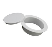Generico Coperchio Foro per pareti del condizionatore d'Aria con coperchi di plastica da Tubo di plastica Staccabili. Bianco Type160