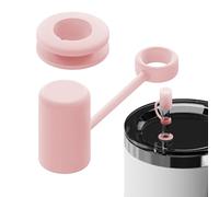 Genérico Coperchio per Bicchiere con Tappo per versamenti di Paglia, Tappo per versamenti in Silicone, Coperchio in Silicone per perdite di d'Acqua - per Bicchieri, Anti perdite per