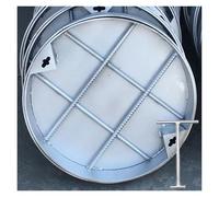 Generico Coperchio per tombino Invisibile da Incasso, Coperchio Rotondo per Fossa settica e Coperchio per Bacino fognario con Telaio/Gancio, Coperchio di ispezione Personalizzabile - 300/340/450/500