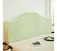 Generico Coperchio Testiera Elastico in Jacquard, Resistente ai Graffi Adatto a testiere piatte e curve, Protettore Decorativo per Camera da Letto Girasole Verde 86.6in/220cm
